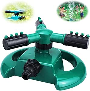 Asamoom Aspersor de Agua para Jardín, Automático, para el Césped, Gira