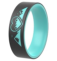 ThunderFit Silicone Wedding Ring Unisex, Laser