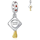 Simphman 2026 Graduation 925 Sterling Silver Charms Dangles for Bracelets and Necklace Jewelry Gift for Women Girls Family and Friends