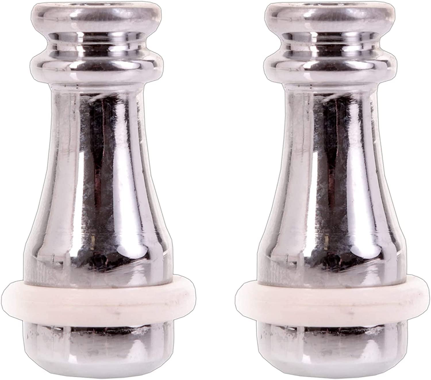 Solid Chrome Pull Cord Weight Roman Blind with Rubber Ring Blind Cord Pull Handle Kitchen Hanging Switch for Bathroom Light Pull Blinds and Ceiling Fans Pack of 2 (small).