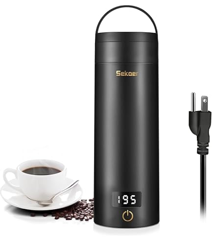 Jettle Electric Kettle - Travel Portable Heater For Coffee Tea Milk Soup - Stainless Steel Travel Water Boiler Tea Pot With Temperature Control - LED - Automatic Power Off - 450ml