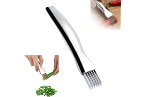 Zheigaoxea Shred Silk The Knife, 2026 Stainless Steel Finger Guard Green Onion Cutter Shred Silk Knife Set, Kitchen Safe Stee