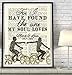 Customized Vintage Bible Page Personalized, For I Have Found the One, Song of Solomon 3:4, Christian Art Print, Unframed, Christian Wedding Wall and Home Decor Poster, All Sizes