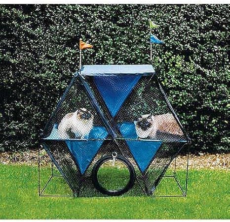 Amazon Com Kittywalk Ferris Wheel Outdoor Cat Enclosure Green