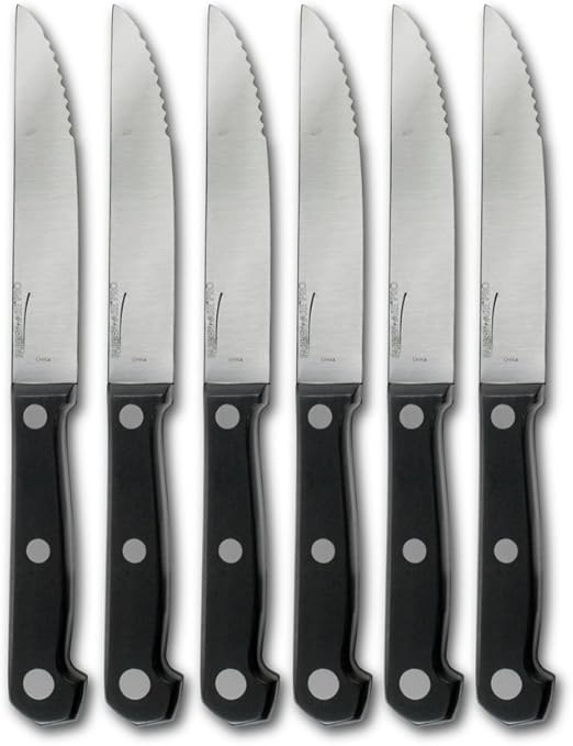 Amazon Com Farberware Pro Forged Steak Knives Set Of 6 Steak Knife Sets Kitchen Dining