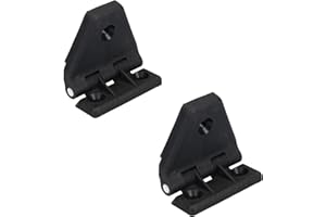 2 Pack Large Black Polymide Leaf Hinge Reinforced Plastic 80x100mm Italian