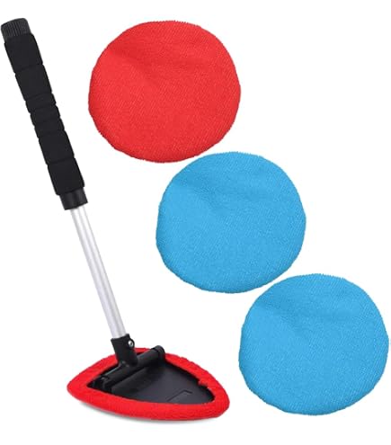 Kit de nettoyage voiture - DOK - Raclette 180° - 2 tampons