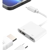 AIRSKY USB C to HDMI Adapter for iPhone 15/16, USBC to HDMI Adapter, 100W Fast Charging & 4K@60Hz, Compatible with iPhone 16/