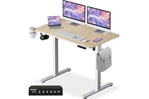 MotionGrey - 40"x24" Ergo2 Electric Standing Desk - Height Adjustable Sit-Stand Desk for Home Office & Gaming, Single Motor w