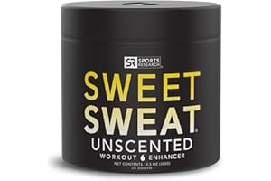 Sports Research® Sweet Sweat Unscented 'Workout Enhancer' Gel - Maximize Your Exercise & Sweat Faster - 13.5oz Jar