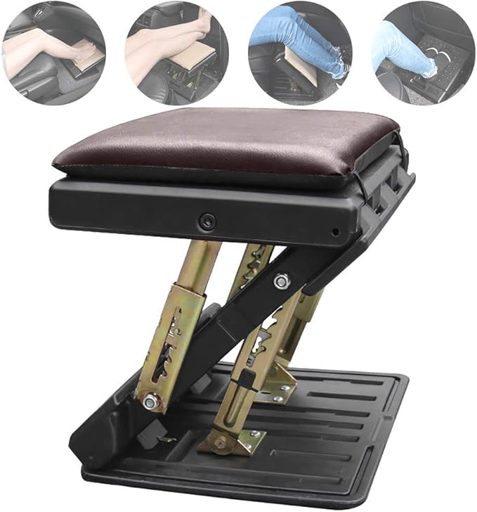 Car Seat Foot Rest Ergonomic Foot Stool Adjustable Footrest Office