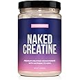 NAKED Creatine - Strawberry Flavored Creatine Monohydrate - Real Strawberry Powder, No Additives, Muscle Growth, Vegan, Non-GMO, Gluten Free, Soy Free - 45 Servings
