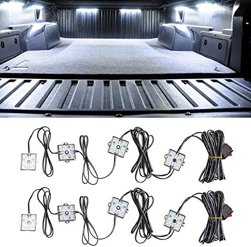 Truck Bed Light Kit,Easynew 48 Super Bright Color White LED IP68 Waterproof Lighting System for Pickup Truck Unloading Cargo Area