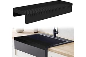 TAEYONK Silicone Edge Protector, Stainless Steel Splash Guard For Bathtub & Sink (4"X20")