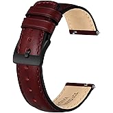 BISONSTRAP Leather Watch Strap for Men and Women, Oil Pull-Up Leather, Quick Release Replacement Bands, Band Width 18mm 20mm 22mm