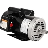 5HP Air Compressor Motor 230V 3450 RPM CCW/CW Single Phase ODP | 56HZ Frame 7/8" Keyed Shaft Electric Motor