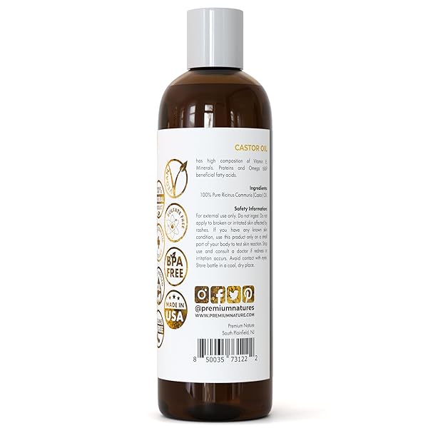 CASTOR OIL PURE CARRIER OIL – COLD PRESSED CASTOR OIL FOR ESSENTIAL OILS MIXING NATURAL SKIN MOISTURIZER BODY & FACE, EYELASH CASTER OIL, EYELASHES EYEBROWS LASH & HAIR GROWTH SERUM (4 OZ)