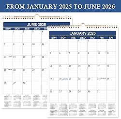 Calendar 2025-2026 - Wall Calendar Runs from Jan