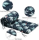 DKIEI Floral Printed Sun Lounge Cushion 168x48x8cm Leaf Green view 3