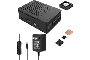 [5V 3A 15W] Raspberry Pi 3 Case, iUniker Pi 3 b+ Case, Raspberry Pi 3 Power Supply with Switch Raspberry Pi Power Supply (UL Listed)
