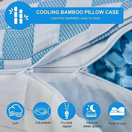 Bioeartha Memory Foam Cooling Bed Pillows Adjustable Cooling Pillows