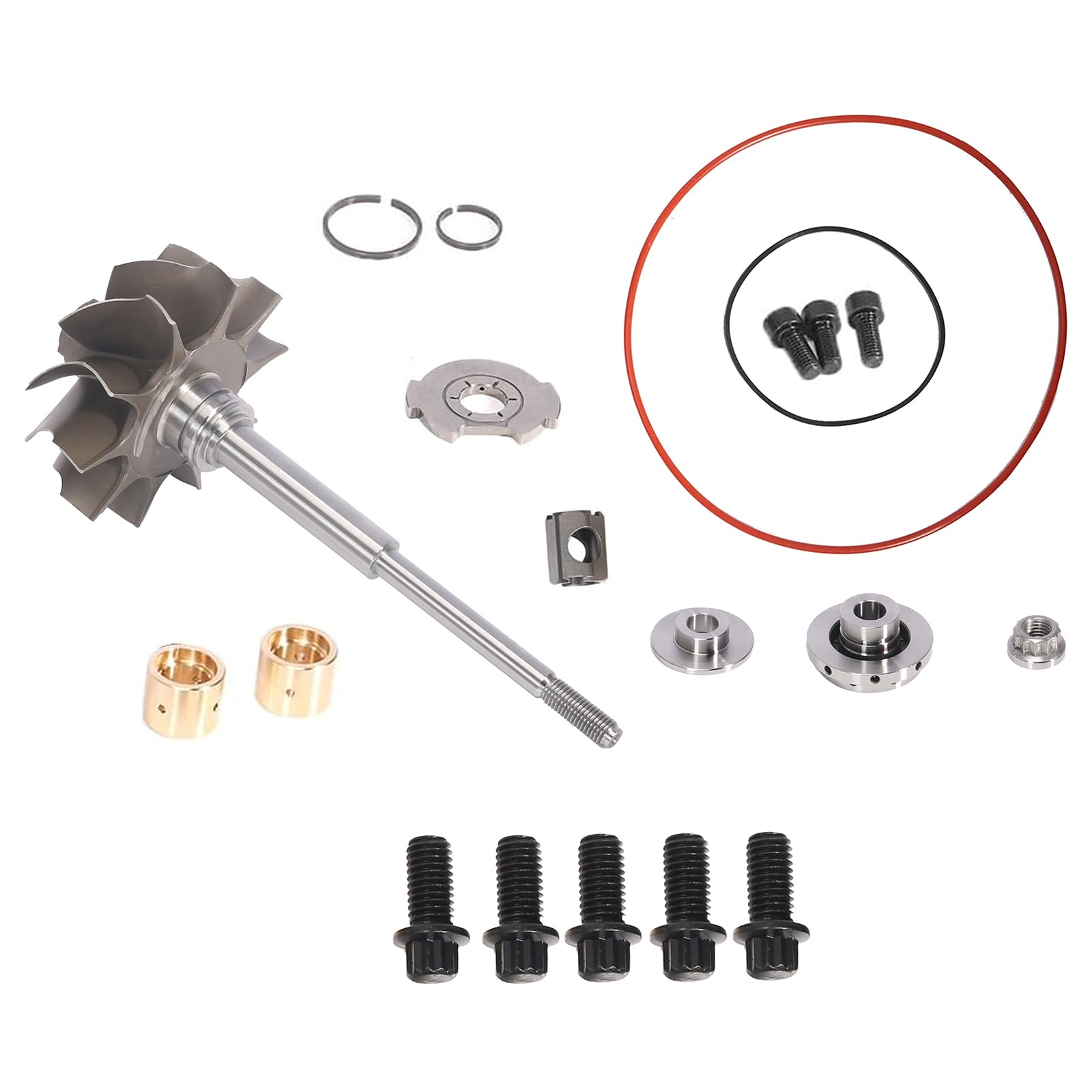 Photo 1 of ************MISSING ALL ACCESSORIES************
Turbo 10 Blade Turbine Wheel Rebuild Kit fits for Ford for Powerstroke 6.0L Diesel GT3782VA Turbo 2005-2007