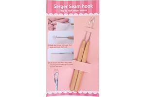 Crochet Latch Hook - 2-Piece Metal Ergonomic Needle | Knit Picker Weaving Repair Hook Set - for Adults Beginners Women Craft 