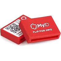 MyID Red Medical ID Sleeve That Fits Apple Watch, Fitbit, Samsung Gear, Garmin and More