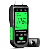 RDINSCOS Replaceable Pins Moisture Meter | Check the Dampness Level on Firewood/Drywall Walls, Wood and Floor