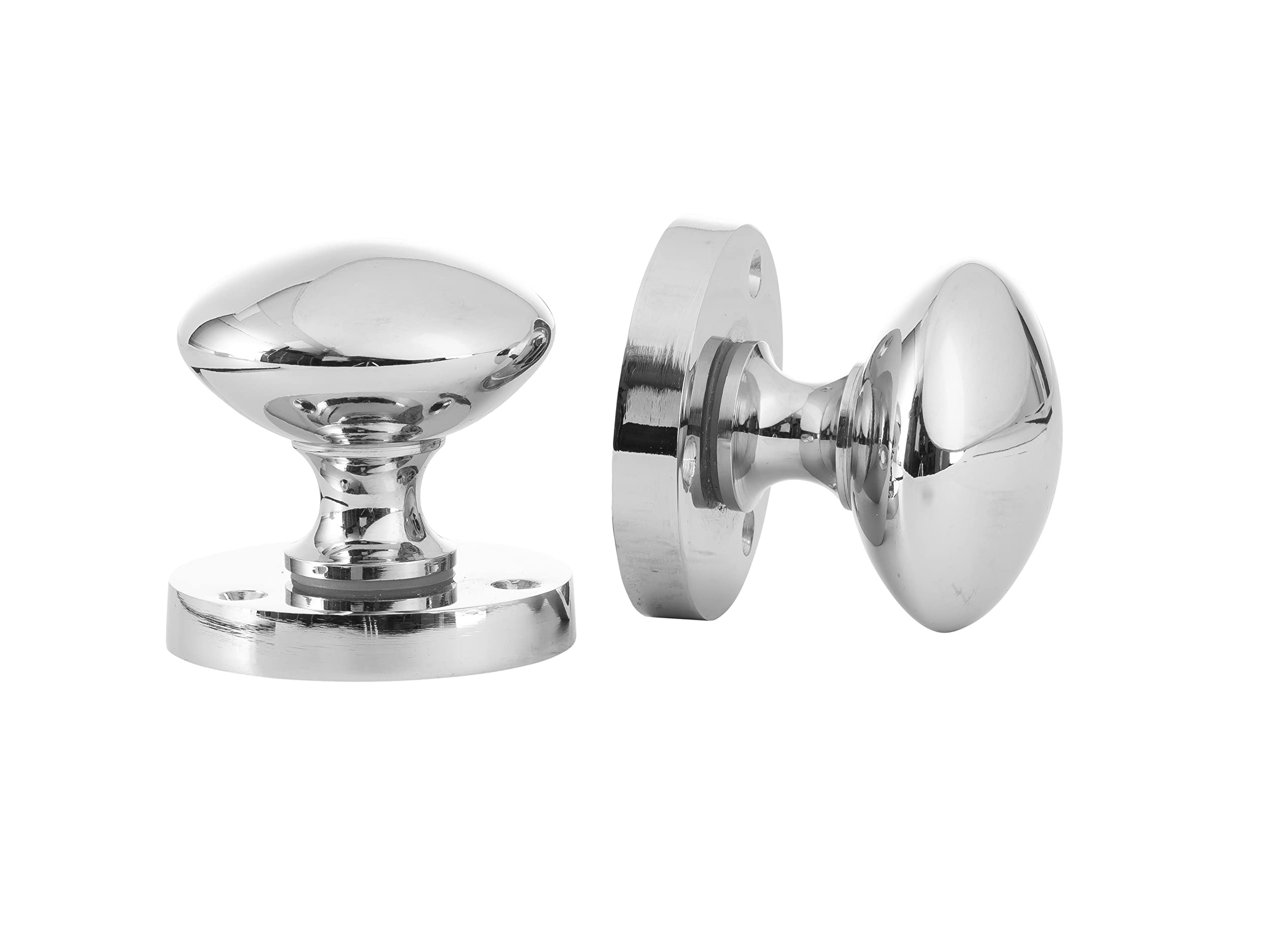 IRONZONE® 5 Sets Mortice Sprung Polished Chrome Classing Door Knob Set Pack Pair (Knob Set) Classic Design for Internal Wooden or Oak Doors Perfect for Any Door