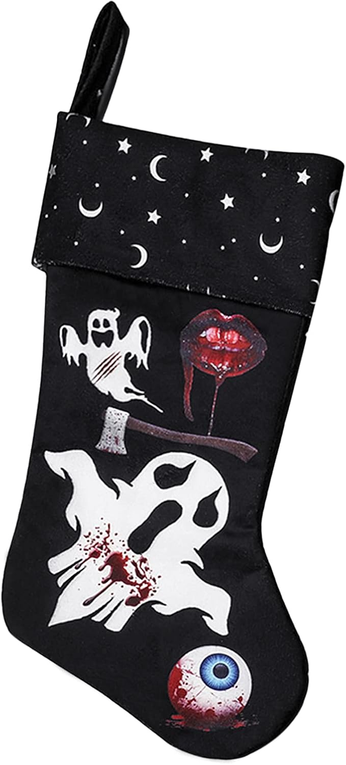 Stockings & Holders - Halloween Stocking Hanging Socks Trick or Treat Bag Skeleton Skull Stockings Home Decor Fireplace Ornaments Festival Christmas Party Halloween Hanging Bags Xmas Tree Decor Party Favor Supplies