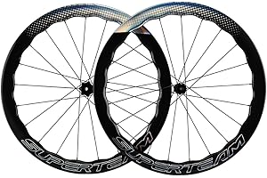 SUPERTEAM Carbon Fiber Tubeless Wheelset 700c Road Bike Disc Brake Wheel 50/28mm UD Glossy