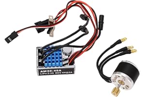 Wisoqu Brushless MN128 RC Crawler Car Motor ESC Set High Performance Stable 45A ESC for Adults Alloy