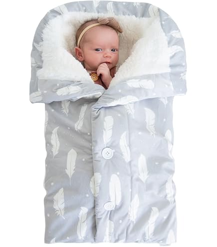 thumbnail image 2 of Baby Winter Essentials LLmoway Infant Knit Receiving Blanket Newborn Winter Warm Essentials 0-12Months Beige Baby Swaddle Sleep Sack 2 of 13