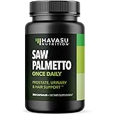 Saw Palmetto for Men Prostate Health Supplement to Promote Urinary Tract Function - 500mg Per Serving - 200 Count - DHT Blocker Hair Vitamin - Vegan, Non-GMO Capsules, Over 6 Month Supply
