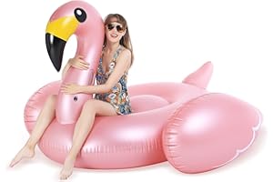 Jasonwell Giant Inflatable Flamingo Pool Float with Fast Valves Summer Beach Swimming Pool Floatie Lounge Floating Raft Party Decorations Toys for Adults Kids