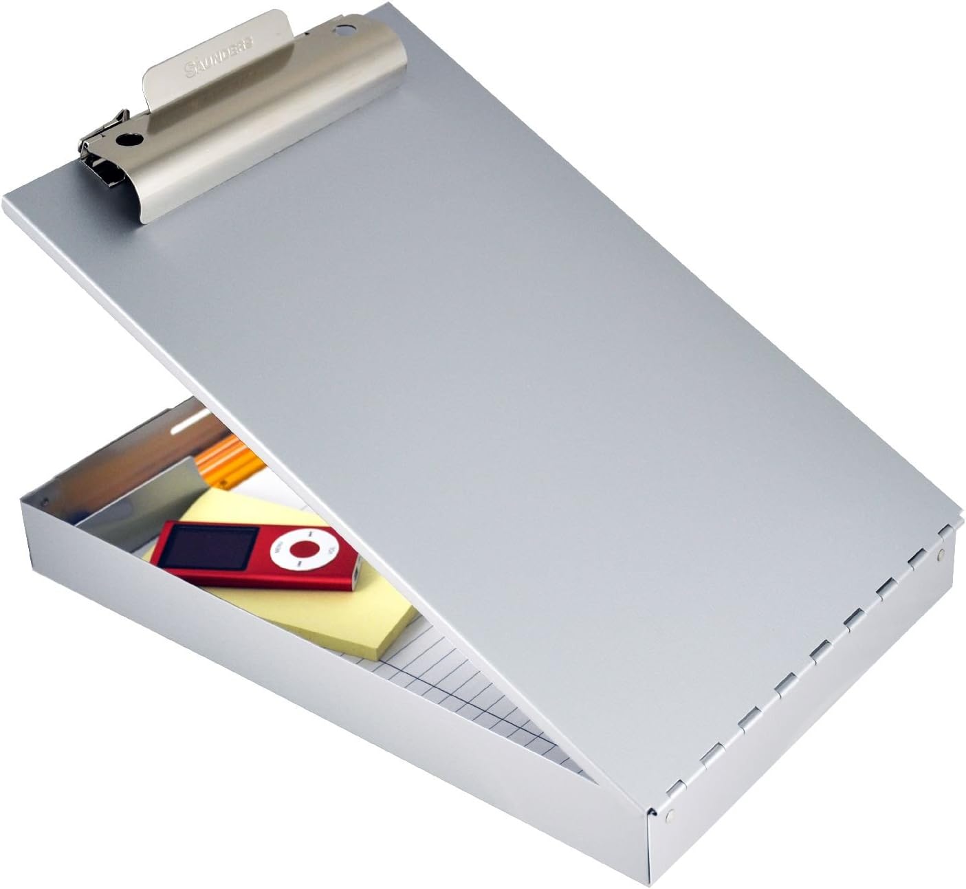 Saunders 31017 Clipboard/Forms Holder with Opening Base Silver Amazon.co.uk Office Products