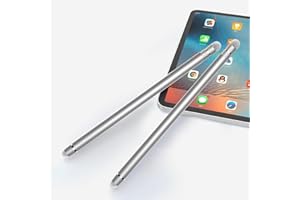 2 Pack Stylus Pens for Touch Screens, 2-in-1 Dual Tip Active Stylus with Fiber & Disc Tips for iPad, iPhone, Tablets, and All