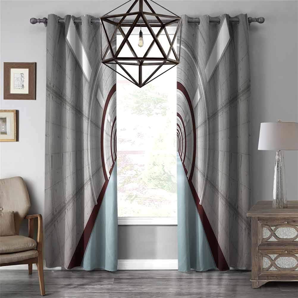 Apartment Decor European Rural Style Curtains, Futuristic Corridor