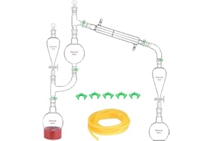 stonylab 500 ml Distillation Kit, Borosilicate Glass Distillation Apparatus for Extraction, 24/40, Lab Glassware