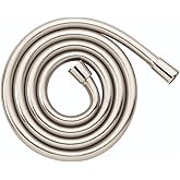 hansgrohe Techniflex Handheld Shower Replacement Shower Hose 63-inch Easy Install Modern Shower Hose in Polished Nickel, 2827