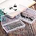 SATINIOR Pack of 12 Clear Plastic Bead Storage Containers with Hinged Lids for Beads and More (12.8 x 6.1 x 2.45 x 2.9 inches)