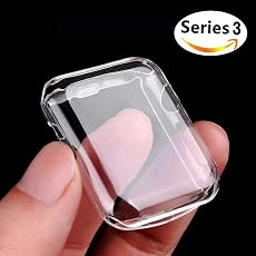 Apple Watch Series 3 Case Screen Protector, XYIYI iWatch Screen Protector TPU All-Around 0.3mm Ultra-Thin Soft Hd Clear Full Cover for 2017 New Apple iWatch Series 3 (42mm)