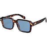SOJOS Trendy Square Polarized Sunglasses for Women Men, Retro Vintage Womens Mens Rectangle Shades SJ2345