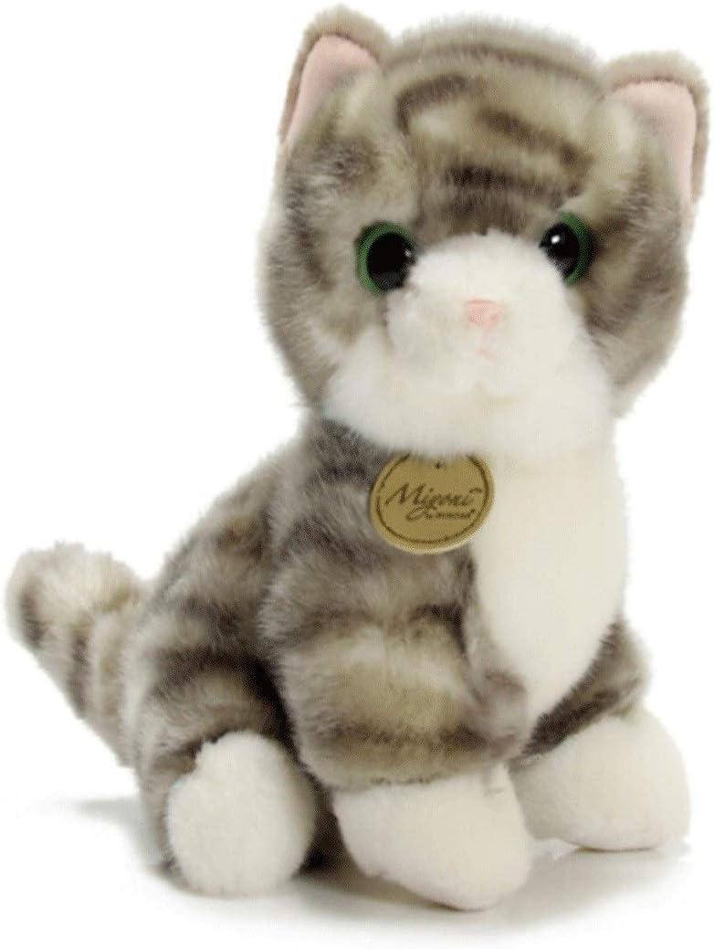 Qiaoxianpo01 Plush Toy, Simulation Kitten Doll Plush Toy, Cute Youth Design Style 20cm (orange, Gray) (Color : Orange, Size : 20cm)