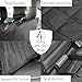 Pet Seat Cover for Cars, Trucks, and Suv, AsyPets Padded Oxford Dog Seat Cover with Safety Seat Anchors Belt - Black Waterproof, Non-slip Backing, Hammock Convertible, Machine Washable 54