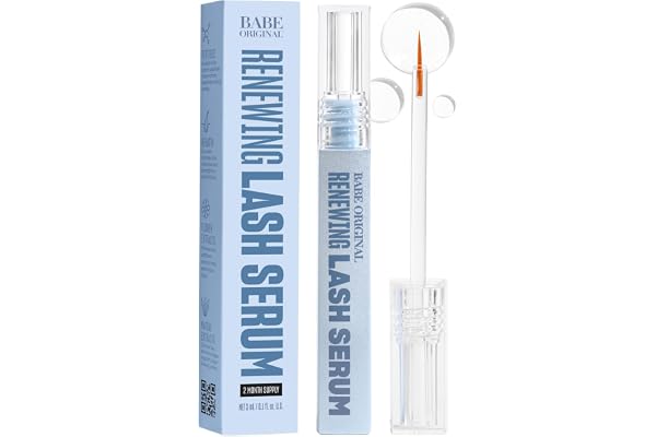 BABE ORIGINAL Renewing Lash Serum – Prostaglandin-Free, Peptide-Infused Gentle Lash Serum for Fuller, Longer-Looking Lashes,