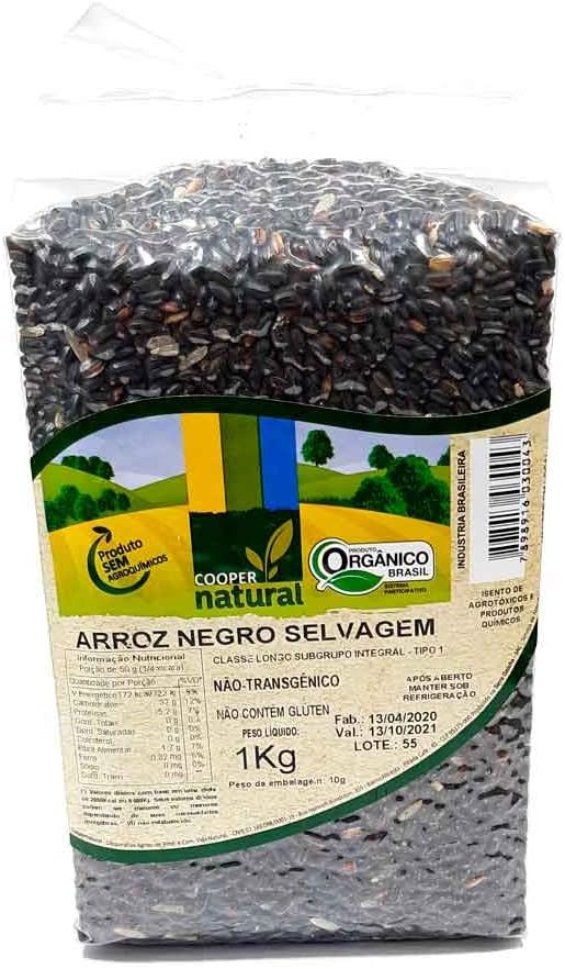 Arroz Negro Selvagem Orgânico CooperNatural 1Kg : Amazon.com.br: Alimentos e Bebidas