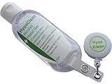 HypaClean Alcohol Hand Sanitiser Gel (50 ml) Travel Size w/ Retractable Clip