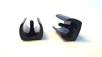 OL 4 St. Klemmschalengleiter/Bodenschoner Für Rundrohre, Mit 1 Zapfen 5, 7 mm , Farbe schwarz